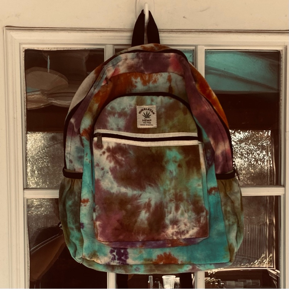 Himalayan Hemp Tie Dye Pure Hemp Backpack.